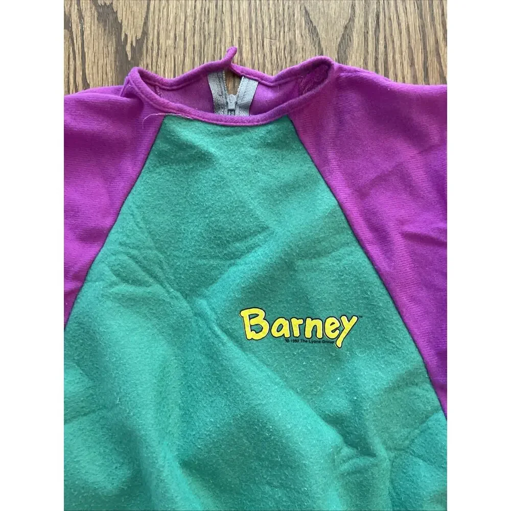 VTG Kids Unisex 1992 BARNEY Lyons Group Halloween Costume 2-3 Year No Head Piece